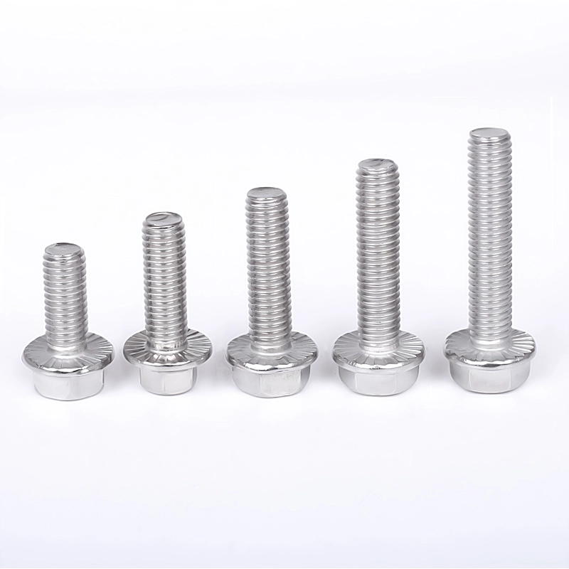 Bolt Flange Heics Cruach Dhosmálta DIN 6921 Snáithe Iomlán